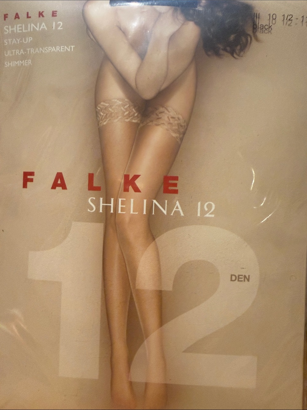 Falke Shelina 12 Beige Lace Top Stay-Up Stockings
